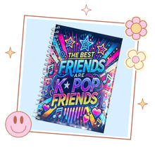 Load image into Gallery viewer, Handmade The Best Friends Are KPop Friends Spiral Notebook, Gift for Kpop fan