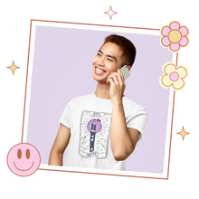 Load image into Gallery viewer, Hand Embellished Blinged Out BTS Lightstick Tarot Tee, BTS Concert, Gift for Kpop Fan