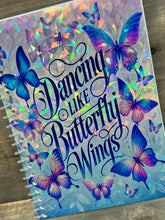 Load image into Gallery viewer, Handmade Ateez Inspired Dancing Like Butterfly Wings Spiral Notebook, Gift for Kpop fan