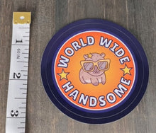 Load image into Gallery viewer, BTS Jin 'World Wide Handsome' sticker, gift for KPop fan, BTS merch