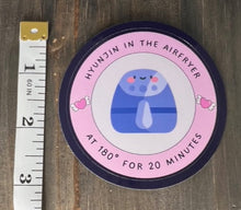 Load image into Gallery viewer, Stray Kids 'Hyunjin in the Airfryer' sticker, gift for KPop fan, Stray Kids merch