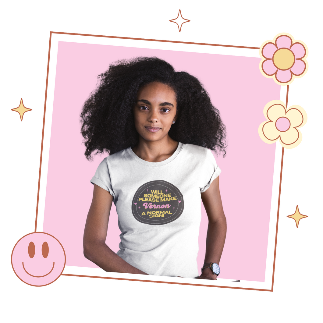 Seventeen Inspired 'Will Someone Please Make A Normal Concert Poster for Vernon?' Tee, Gift for KPop Fan, Seventeen Merch