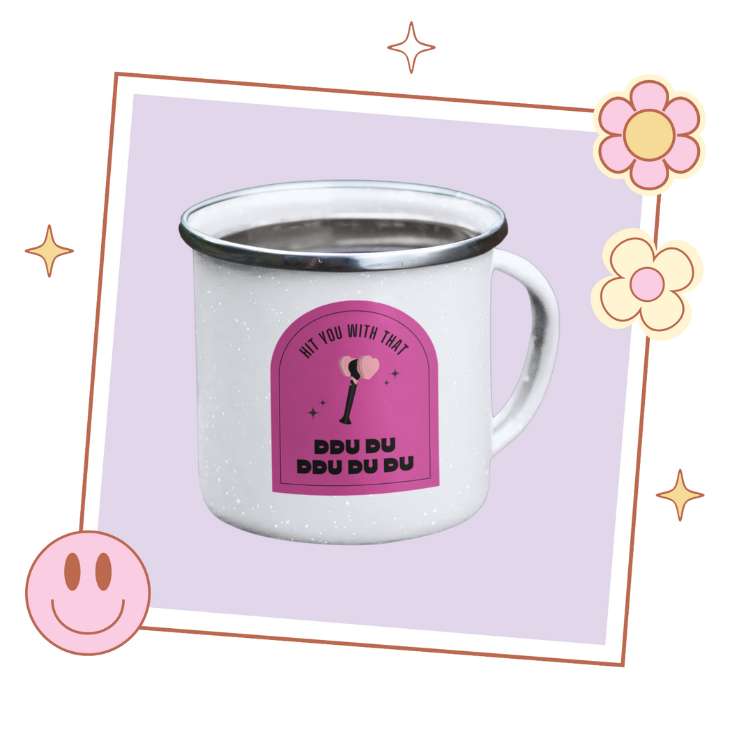 BlackPink Hit You With That Ddu Ddu Du Metal Mug, KPop Fan Gift, BlackPink Merch