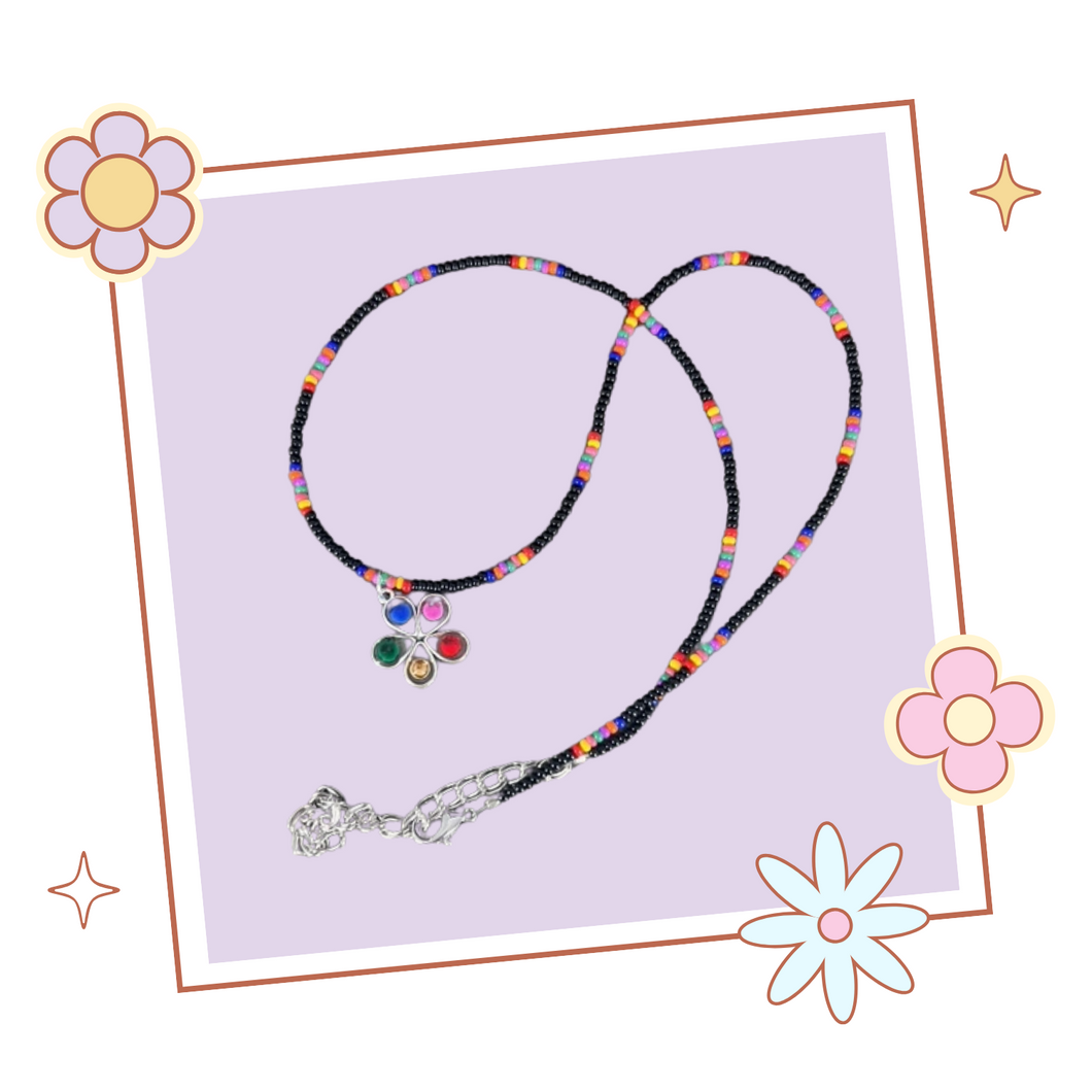 Handmade G-Dragon Inspired Beaded Kpop Undercover Glam Necklace, Gift for Kpop Fan, G-Dragon Merch