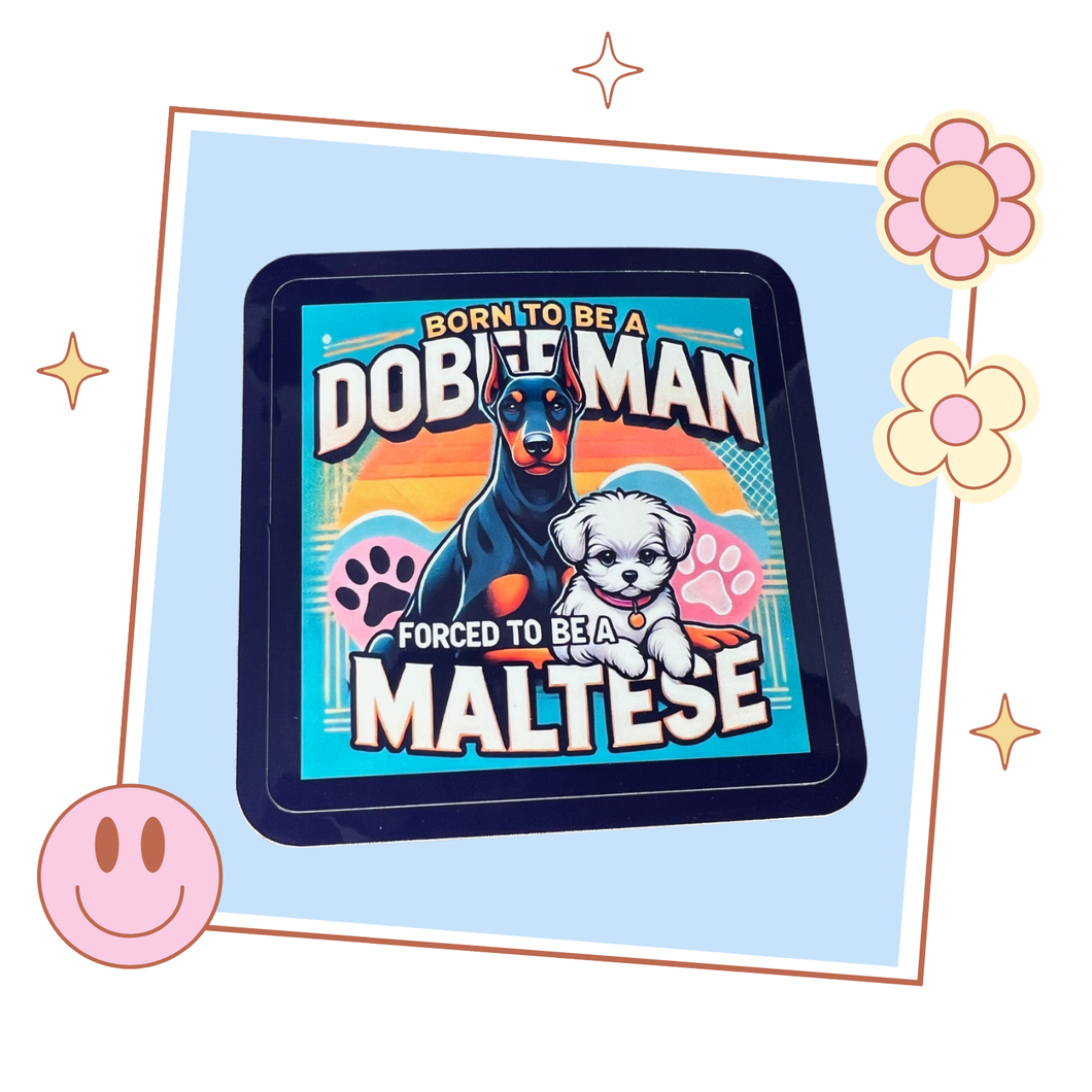 Ateez Born to be a Doberman Sticker, gift for KPop fan, Ateez merch