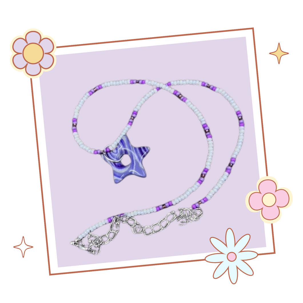 Handmade BTS Inspired Beaded Kpop Undercover Glam Necklace, Gift for Kpop Fan, BTS Merch