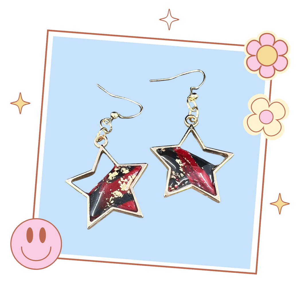 Handmade Stray Kids Inspired Kpop Undercover Star Earrings, Gift for Kpop Fan, Stray Kids Merch