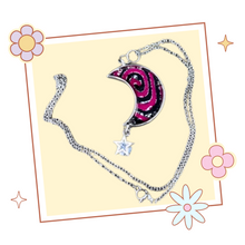Load image into Gallery viewer, Handmade BlackPink Inspired Moon and Starlight Kpop Undercover Glam Necklace, Gift for Kpop Fan, BlackPink Merch
