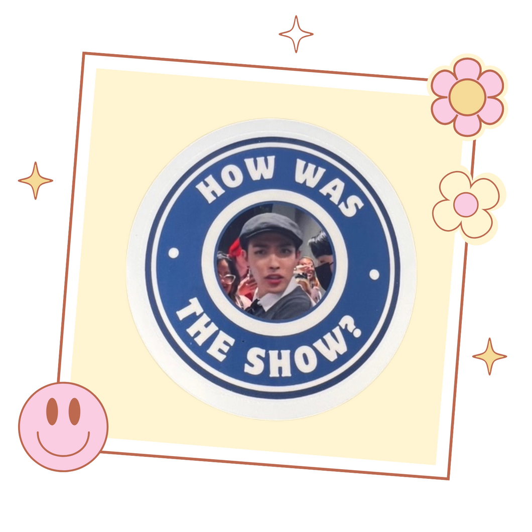 Ateez Hongjoong 'How was the show?' sticker, gift for KPop fan, Ateez merch