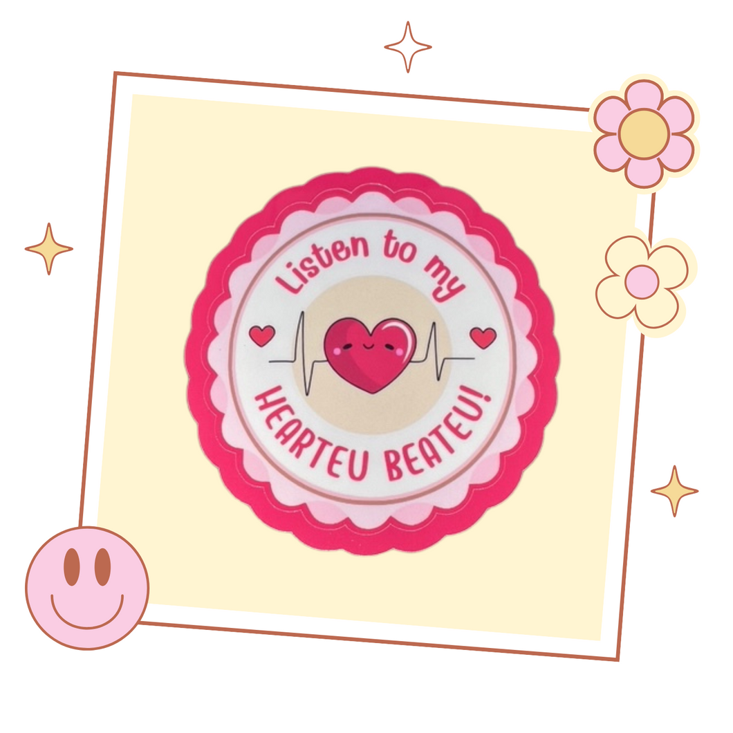 Stray Kids Changbin 'Listen to my hearteu beateu' sticker, gift for KPop fan, Stray Kids merch