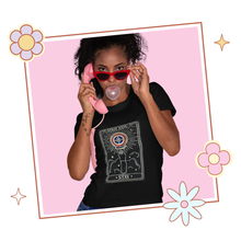 Load image into Gallery viewer, Hand Embellished Blinged Out Stray Kids Lightstick Tarot Tee, Stray Kids Concert, Gift for Kpop Fan
