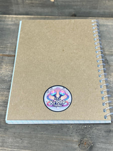 Handmade Ateez Inspired Bouncy Spiral Notebook, Gift for Kpop fan, Ateez Merch