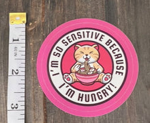 Load image into Gallery viewer, Stray Kids Changbin &#39;I&#39;m so sensitive because I&#39;m hungry!&#39; sticker, gift for KPop fan, Stray Kids merch
