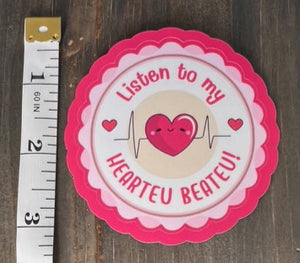 Stray Kids Changbin 'Listen to my hearteu beateu' sticker, gift for KPop fan, Stray Kids merch